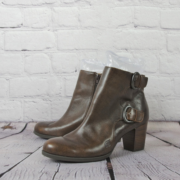 Born Shoes - BORN Ondine Ankle Boots in Burnished Cognac